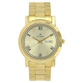 Titan Karishma Analog Men's Watch with Day & Date, Silver Dial and Stainless Steel Strap, 1644BM03